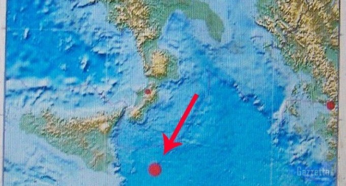 Terremoto, forte scossa nel distretto sismico ‘mar mediterraneo centrale’