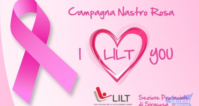 Siracusa, illuminazione in rosa per la campagna Lilt sulla prevenzione e diagnosi precoce dei tumori