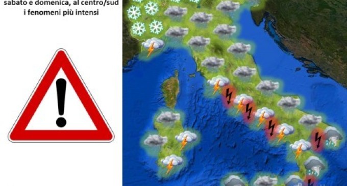 Sicilia. Allerta meteo per tutto il week and. Attenzionato il ciclone in risalita dall’Africa