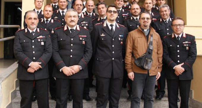 Noto. Il cappellano militare in visita alla compagnia Carabinieri di Noto